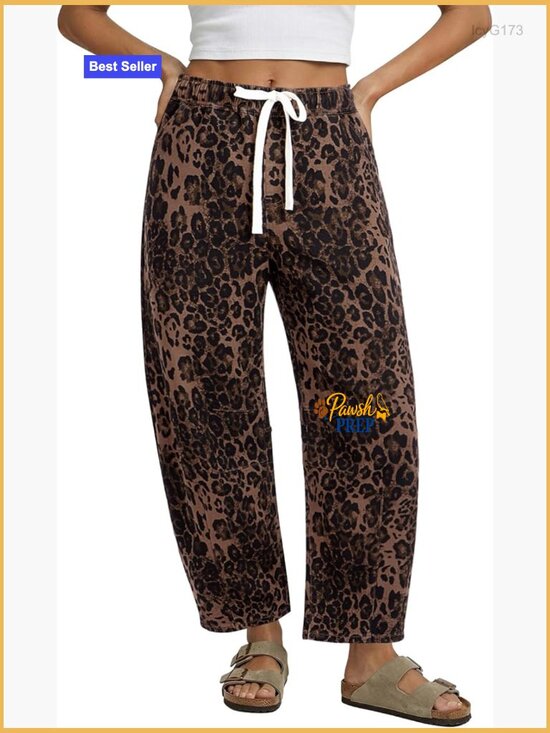 Denim - High Waisted Pull On Wide Leg Cropped Barrel Jeans Women Trendy Stretchy Denim